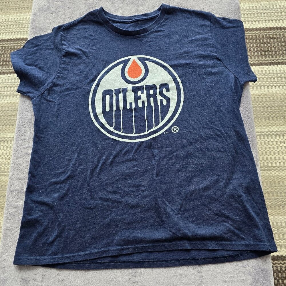 Oilers NHL hockey T in Blue XL